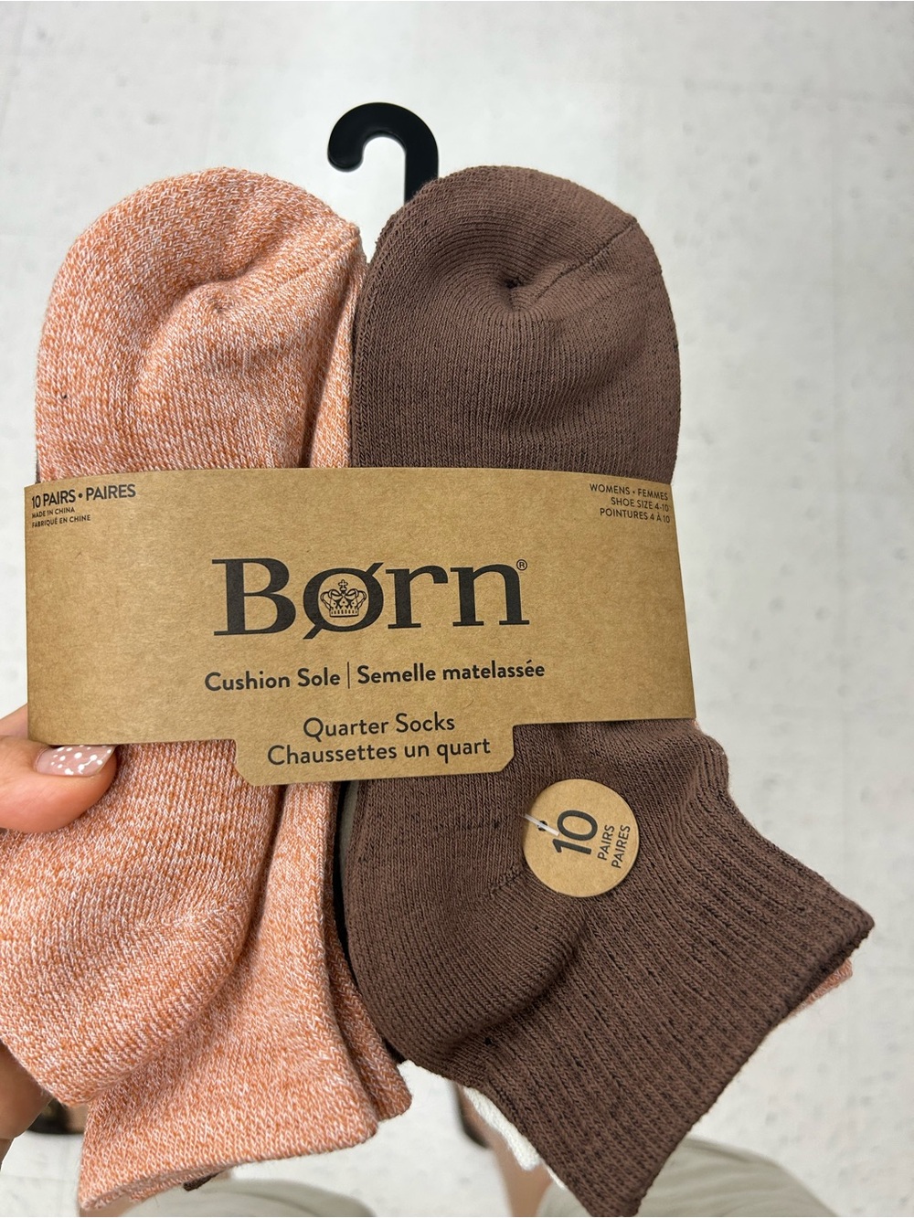 Born women Cushion Quarter Socks (10 Pairs)